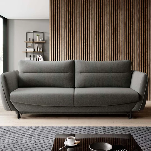 Moderni juodo plieno kojos ir talpi patalynės saugykla