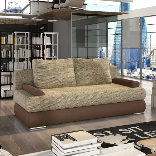 Klasikinė EL5715 sofa su chromuotomis kojomis ir porankiais