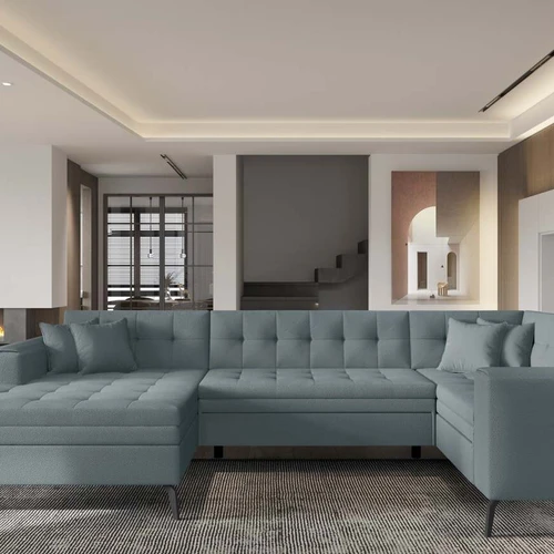 Patogi ir praktiška kampinė sofa su automatinio išskleidimo funkcija