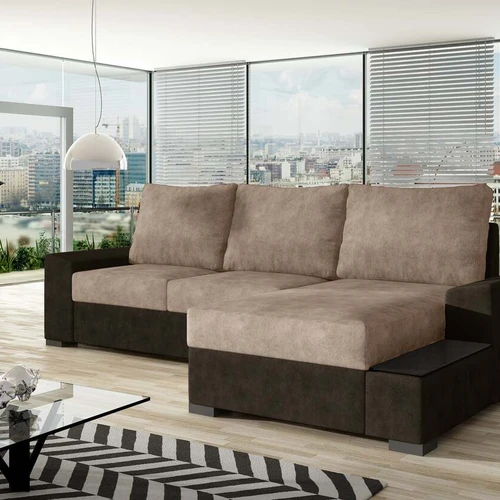 Klasikinė kampinė sofa EL7228 su gofruotomis spyruoklėmis ir T30 putomis