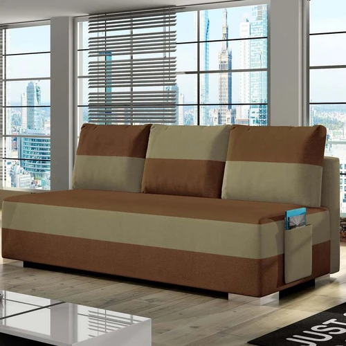 Dviejų spalvų sofa su šonine kišene ir DL mechanizmu