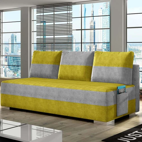 Originali 200 cm sofa su dekoratyviomis pagalvėmis