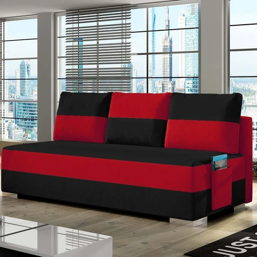 Moderni geometrinė sofa su erdviomis pagalvėmis