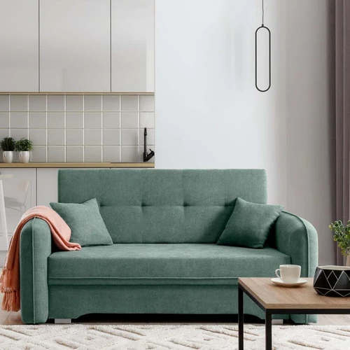 Minimalistinė EL9520 lova su patalynės konteineru ir natūraliu stiliumi