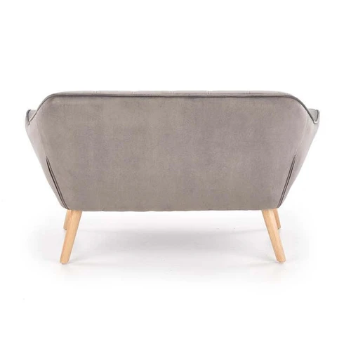 Minkšta audinio sofa su medžio masyvo pagrindu