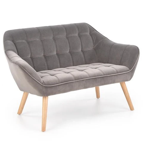 Pilka sofos pagalvėlė su natūraliomis kojomis