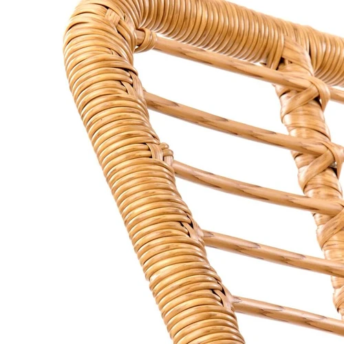 Ergonominė rotango sofos lova su milteliniu plienu ir minkštu audiniu