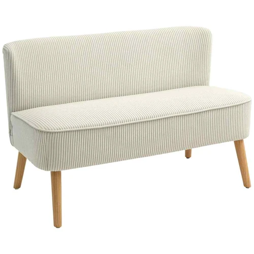 Sofa Homcom 117x56,5x77cm., kreminės/šviesiai rudos spalvos