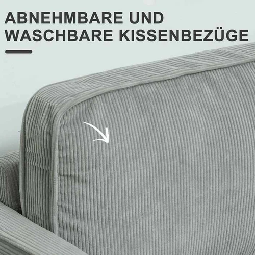 Sofa Homcom 117x63x79cm., pilkos/šviesiai rudos spalvos - Sofos