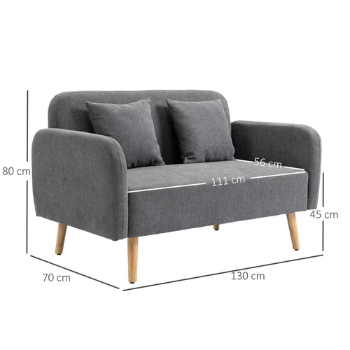 HOMCOM sofa su nuimamais pagalvėlių užvalkalais