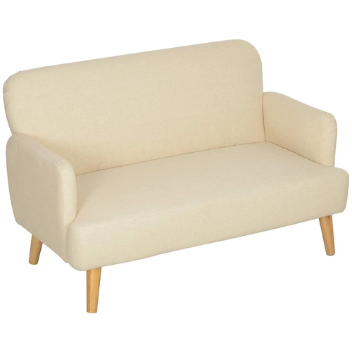 Sofa Homcom 130x74x79cm., kreminės/šviesiai rudos spalvos
