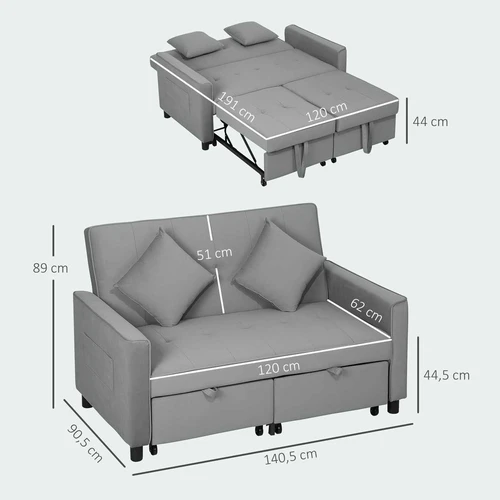 Universali L formos sofa su dviem pagalvėlėmis