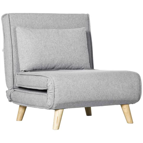 Sofa-lova, 6 atlošo padėtys, Šviesiai pilka, 72 × 79 × 78 cm