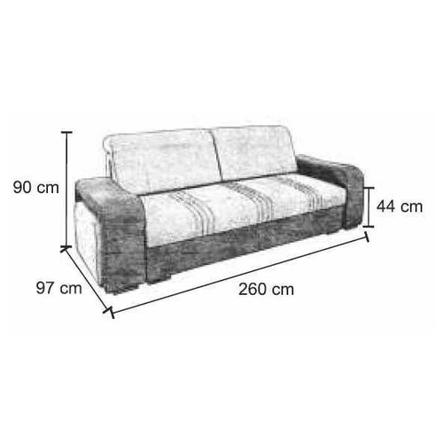 Sofa AS 03 su „Bonell“ spyruoklėmis ir poliuretanu