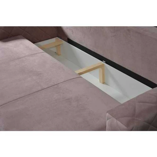 Patogi sofa lova su plastikinėmis kojelėmis