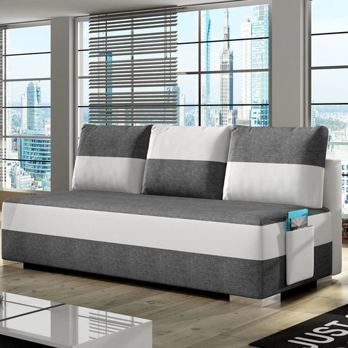 Sofa lova ATILA, pilka/balta