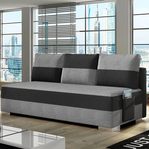 Sofa lova ATILA, pilka/juoda