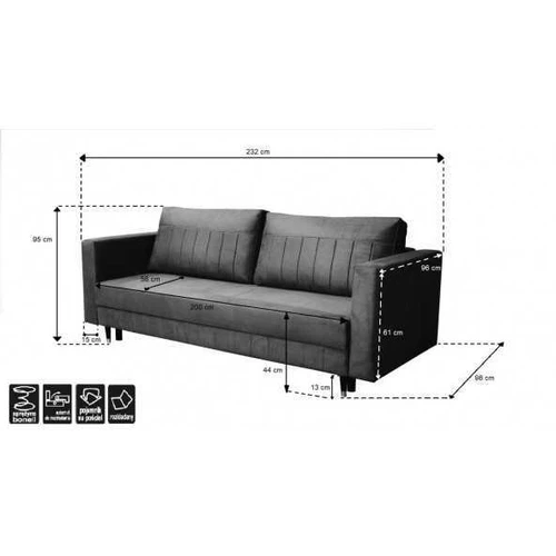 Moderni medinė lova su „Bonell“ spyruoklėmis ir atlošu