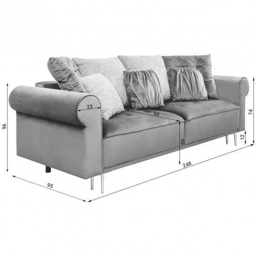 Sofos lova su audiniu SUNNY 2211 ir laisvai pastatoma nugarėle