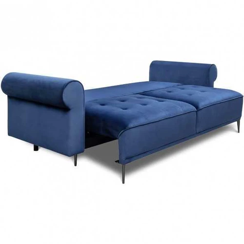 Moderni sofos lova su auksinėmis kojomis ir miego funkcija