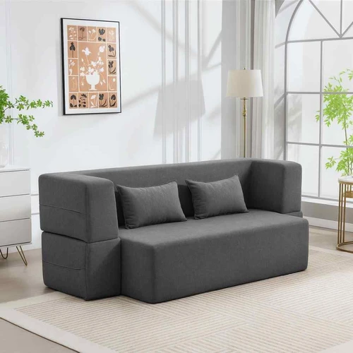 Sofa-lova, dvivietė, pilka, 203 × 75 × 95 cm - Sofos-lovos