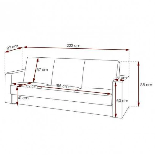 Plati 222 cm dviaukštė lova su atlošu ir miego funkcija
