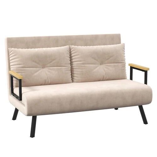 Sofa-lova Homcom 102x73x81cm., smėlio/juodos spalvos