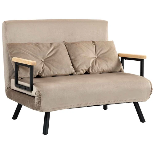 Sofa-lova Homcom 102x73x81cm., šviesiai rudos/juodos spalvos