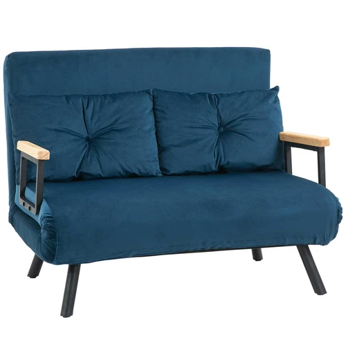 Sofa-lova Homcom 102x73x81cm., tamsiai mėlynos/juodos spalvos