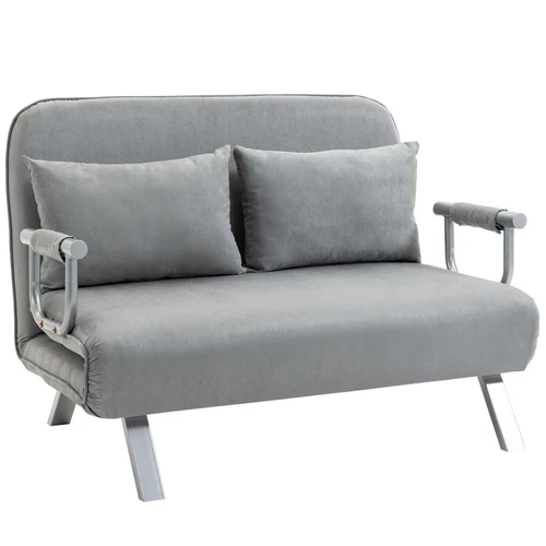 Sofa-lova Homcom 111x80x78cm., pilkos/sidabrinės spalvos