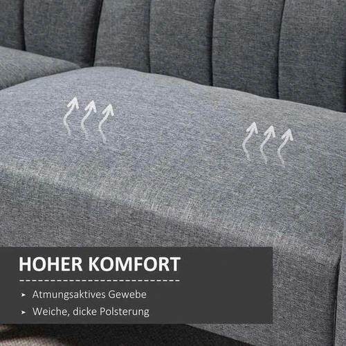 Lininė sofa su miego funkcija