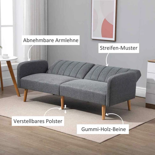 Sofa-lova su 3 atlošo nustatymais