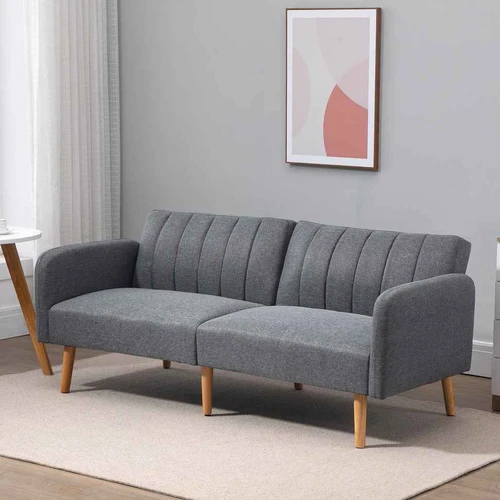 HOMCOM dvivietė sofa-lova su reguliuojamu atlošu