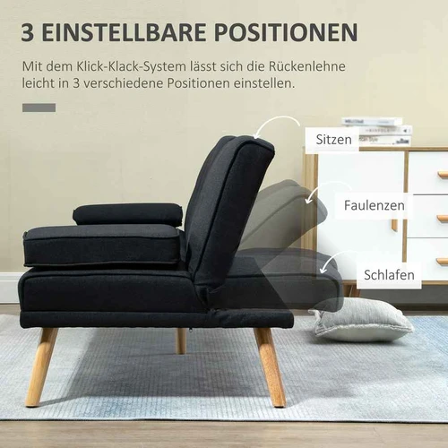 Lininė sofa su metaliniu rėmu