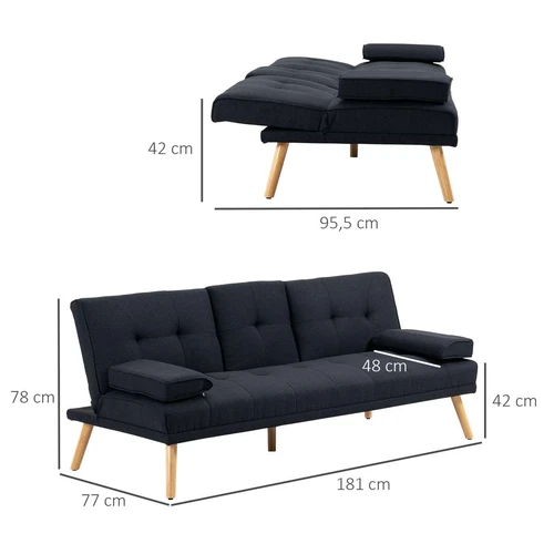 Miegamoji sofa iki 3 asmenų