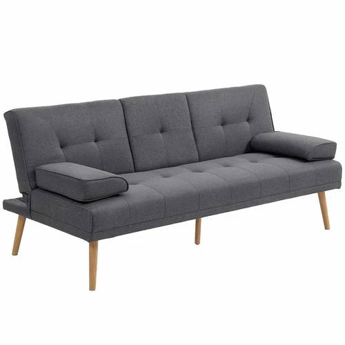 Sofa-lova Homcom 181x77x78cm., tamsiai pilkos/šviesiai rudos spalvos