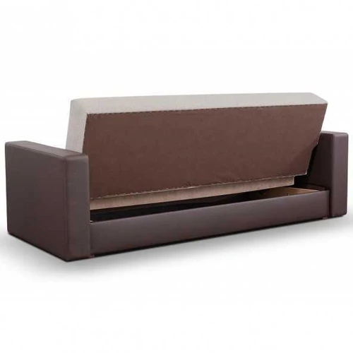 Plati 222 cm dviaukštė lova su miego funkcija ir mediniu rėmu