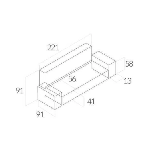 Minkšta sofa-lova su patalynės dėže