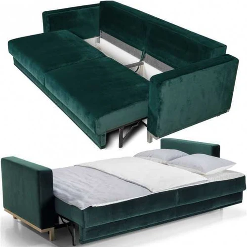 Dviaukštė lova su TIVOLI 77 audiniu ir natūralia mediena