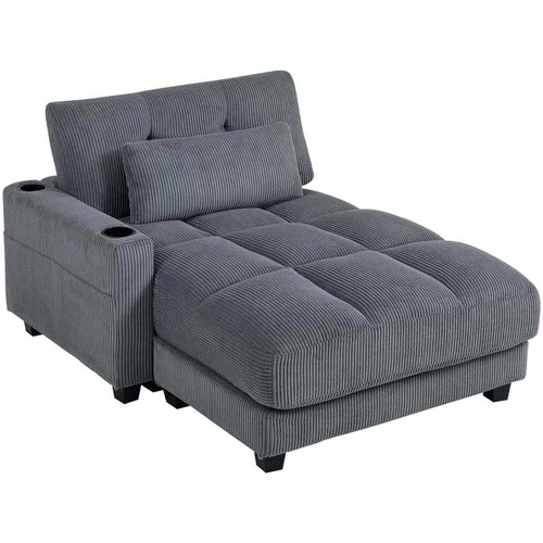 Sofa-lova, su puodelių laikikliais, 147 × 114 × 86 cm