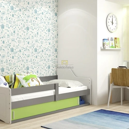 Natūralus pušies medis ir MDF, grafitinė/žalia spalva