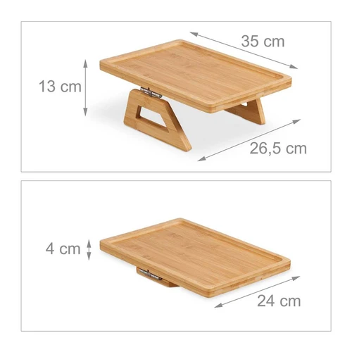 Sofos porankio lentynėlė Relaxdays „Couch Butler“, 35 × 13 × 26,5 cm - Dekoracijos