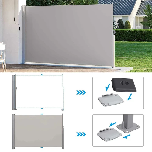 SONGMICS markizė su pritvirtinimo flanšu ir apsauginiu dangteliu