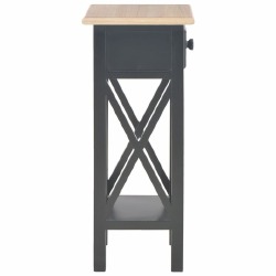 Šoninis staliukas, juodos spalvos, 27x27x65,5cm, mediena - Šoniniai staliukai
