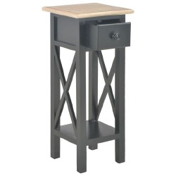 Šoninis staliukas, juodos spalvos, 27x27x65,5cm, mediena - Šoniniai staliukai