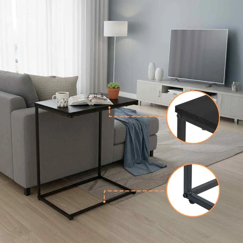 Šoninis staliukas Relaxdays 10051458_46, C formos, 55 × 60 × 35 cm - Šoniniai staliukai