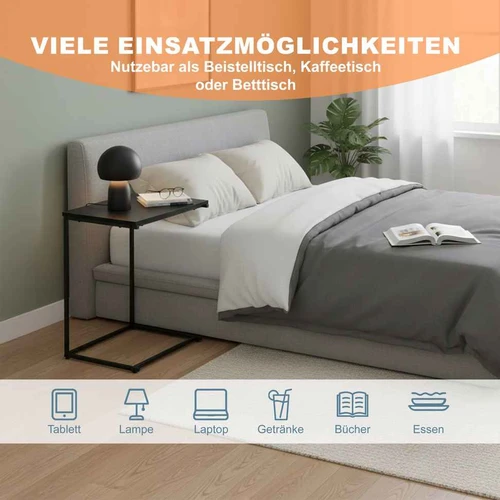Šoninis staliukas Relaxdays 10051458_46, C formos, 55 × 60 × 35 cm - Šoniniai staliukai