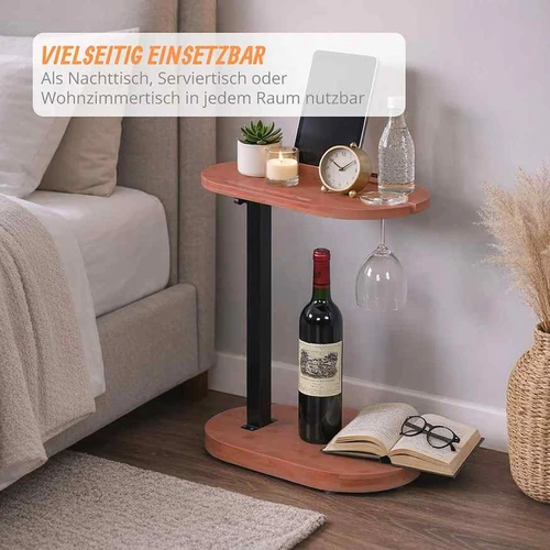 Šoninis staliukas Relaxdays 10053049.0, Reguliuojamo aukščio, 40 × 45–82 × 22 cm - Šoniniai staliukai