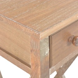 Šoninis staliukas, ruda, 27x27x65,5cm, mediena - Šoniniai staliukai