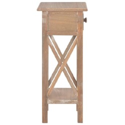 Šoninis staliukas, ruda, 27x27x65,5cm, mediena - Šoniniai staliukai